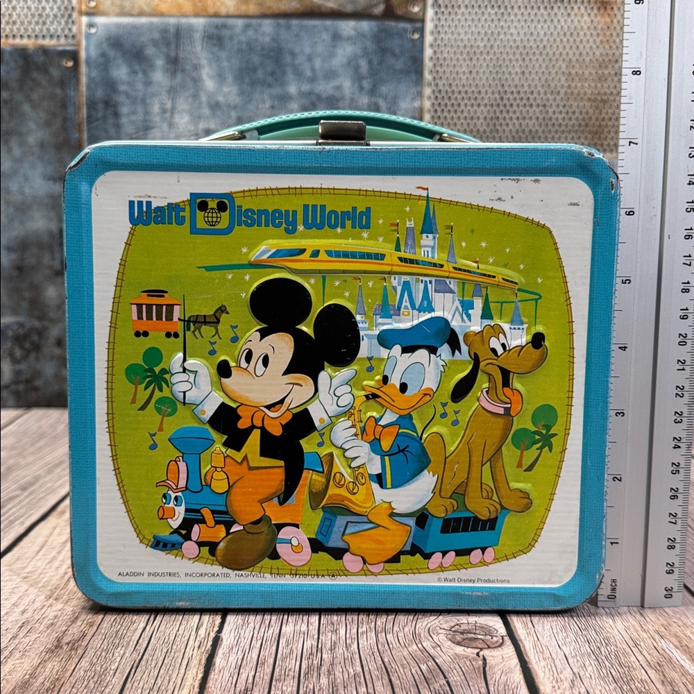 Vintage Aladdin Walt Disney World Metal Lunch Box and Thermos - Picture 3 of 16